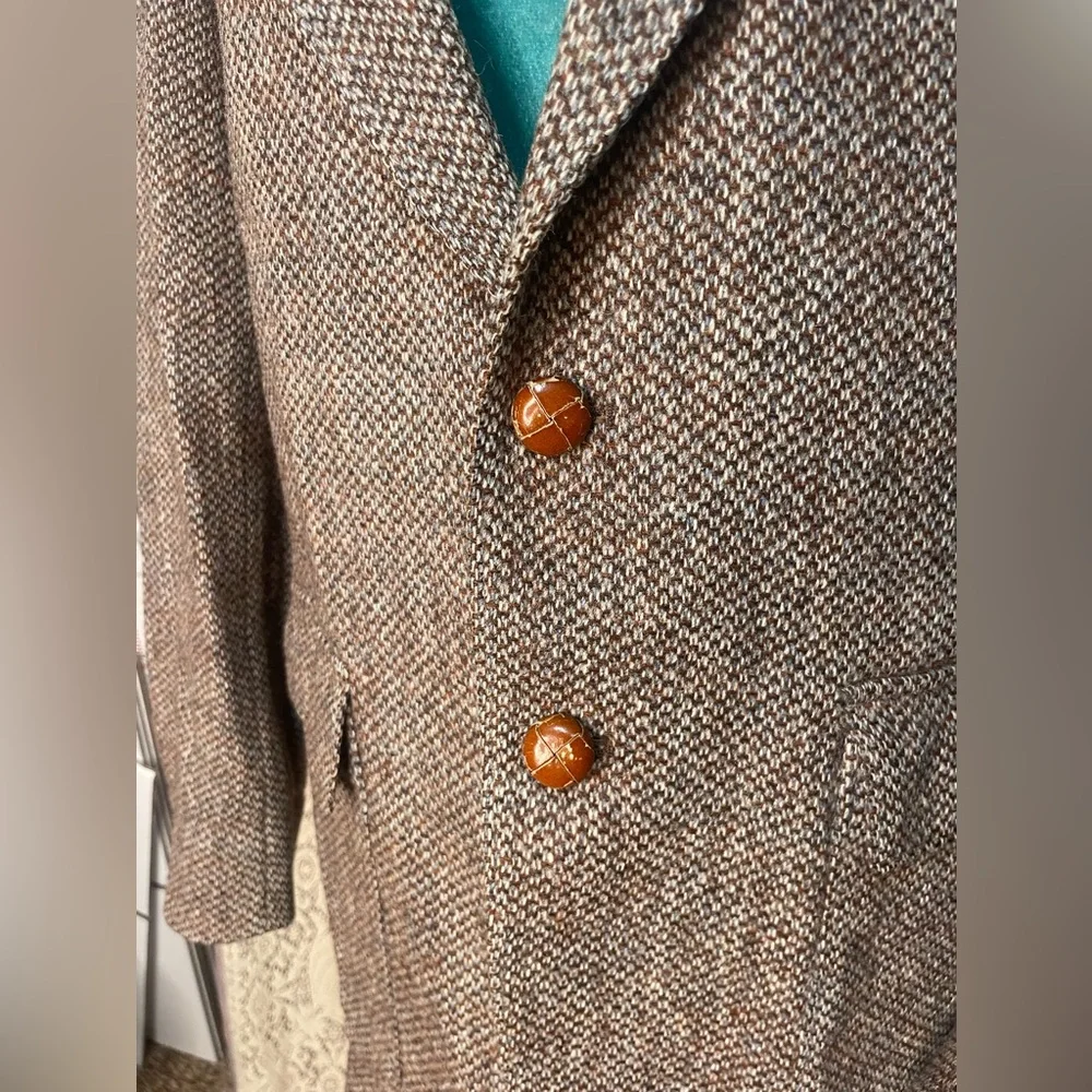 Harris tweed: vintage 70s 100% wool blazer